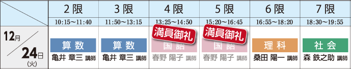 開成中学日程